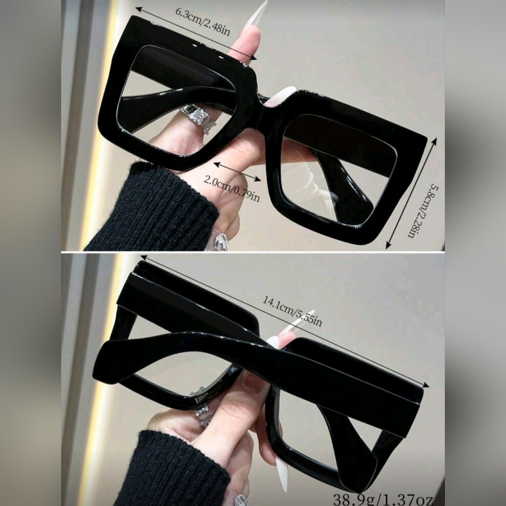 NEW Brown And Clear Oversized Fashion Sunglasses - Picture 7 of 11